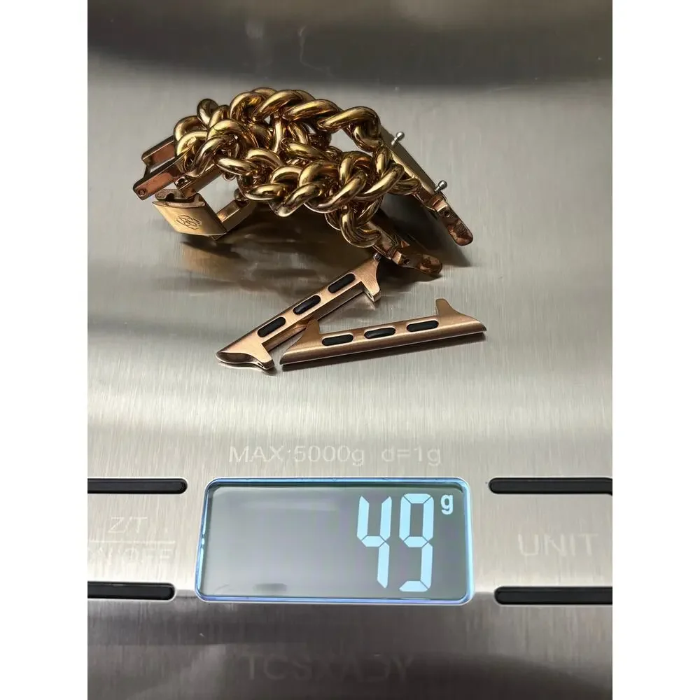 Kendra Scott Whitley Double Chain Apple Watch Band Rose Gold XS